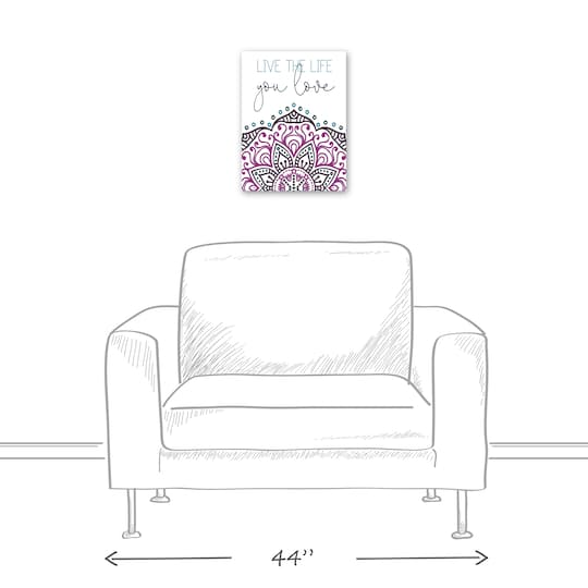 Live The Life You Love 12" x 16" Canvas Wall Art